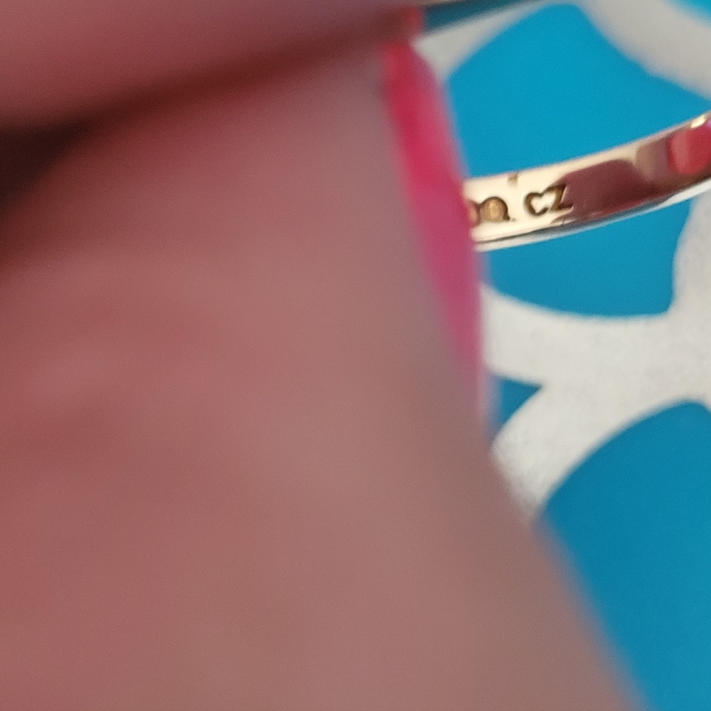 Bridal set 14k solid gold diamonique rings Nwot - Picture 16 of 17